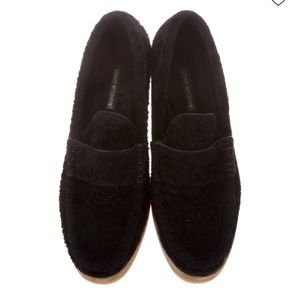 SOLD!!!Stuart Weitzman Black shearling loafers size 6M